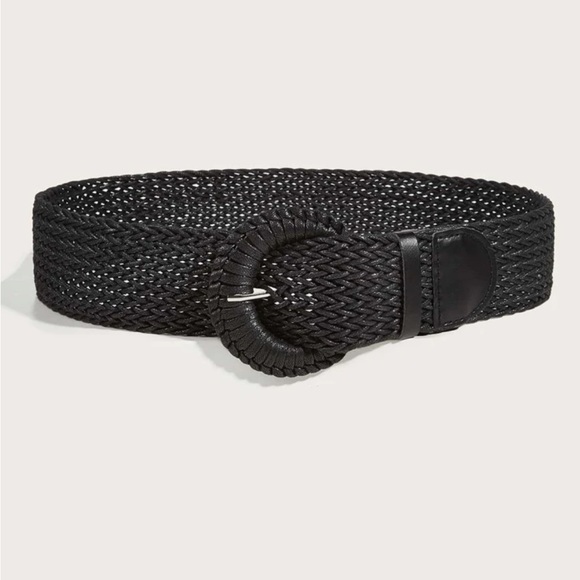 New Waxed Rope Braided Belt With D-shaped Buckle in Black - Picture 4 of 7